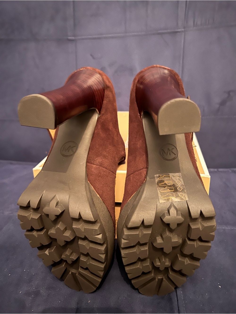 Michael Kors Coffee Suede Mary Jane Platform Pump - Picture 3 of 3